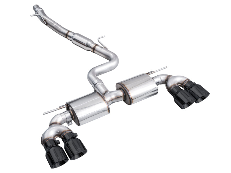 AWE Tuning 3015-43658 AWE MK8 Volkswagen Golf R 3in Touring Edition Quad Exhaust - Diamond Black Tips