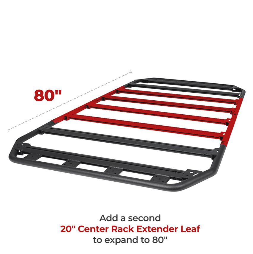 Go Rhino 5933040T SRM300 Flat Platform Roof Rack 40in. L x 40in. W (Incl. Clamps)