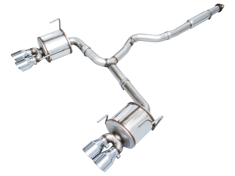 AWE Tuning 3015-42979 2022+ VB Subaru WRX Touring Edition Exhaust - Chrome Silver Tips