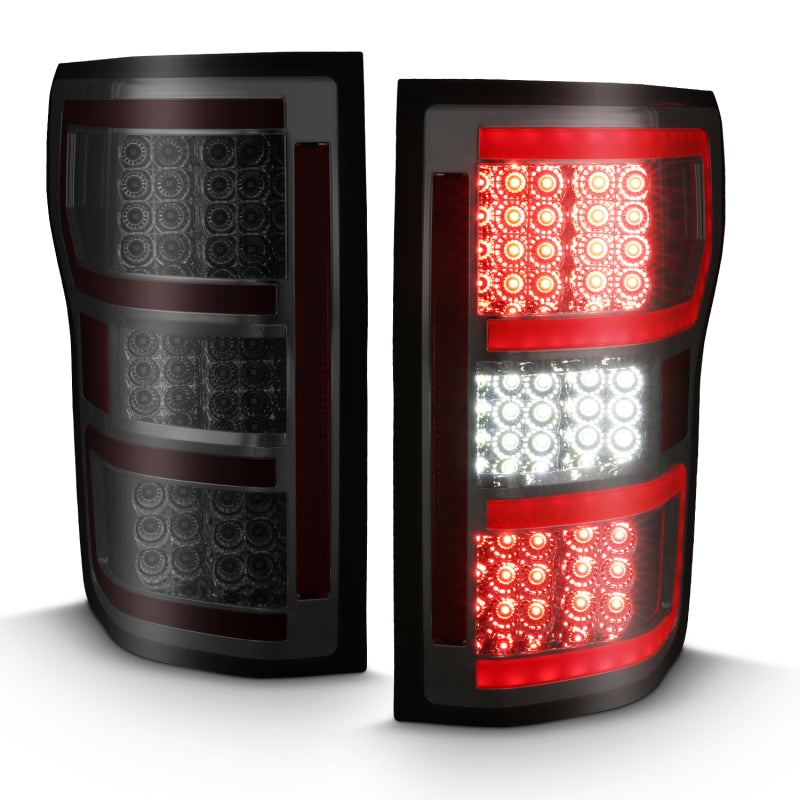 ANZO 311315 2018-2019 Ford F-150 LED Taillight Smoke (Red Light Bar) (w/ Sequential)