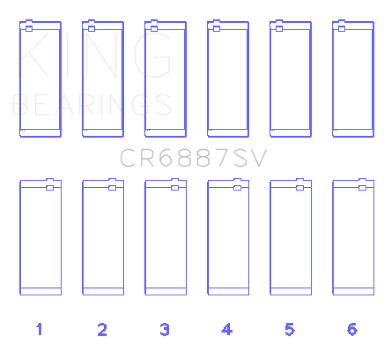 King Engine Bearings CR6887SV BMW B58B30A Performance Rod Bearing Set