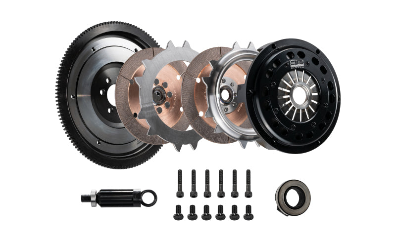 DKM Clutch MSC-006-074 09-10 BMW 135i Segmented Ceramic Twin Disc Clutch Kit w/Flywheel (850 ft/lbs Torque)