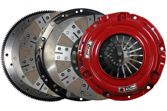 McLeod Racing 6435807M McLeod RXT Twin Disc Clutch Kit w/Steel Flywheel - Mod Motor Fords w/8 Bolt Crank 1-1/8in x 26 Input