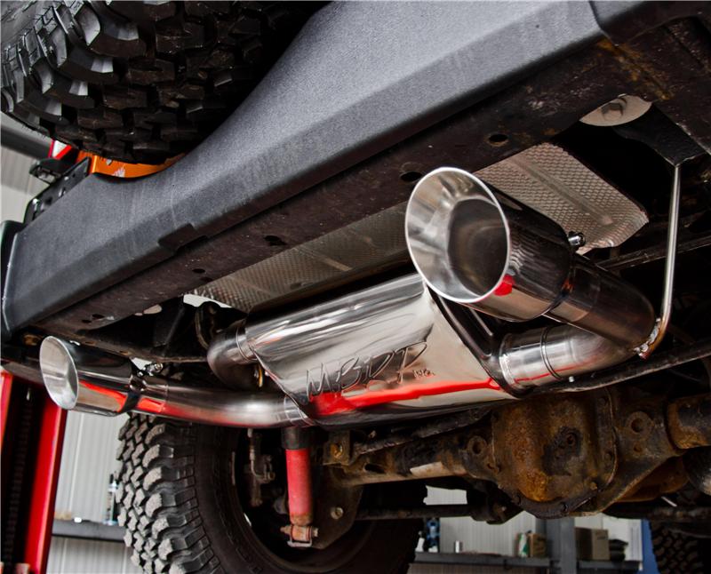 MBRP S5528BLK 07-14 Jeep Wrangler/Rubicon 3.6L/3.8L V6 Axle-Back Dual Rear Exit Black Performance Exhaust Sys