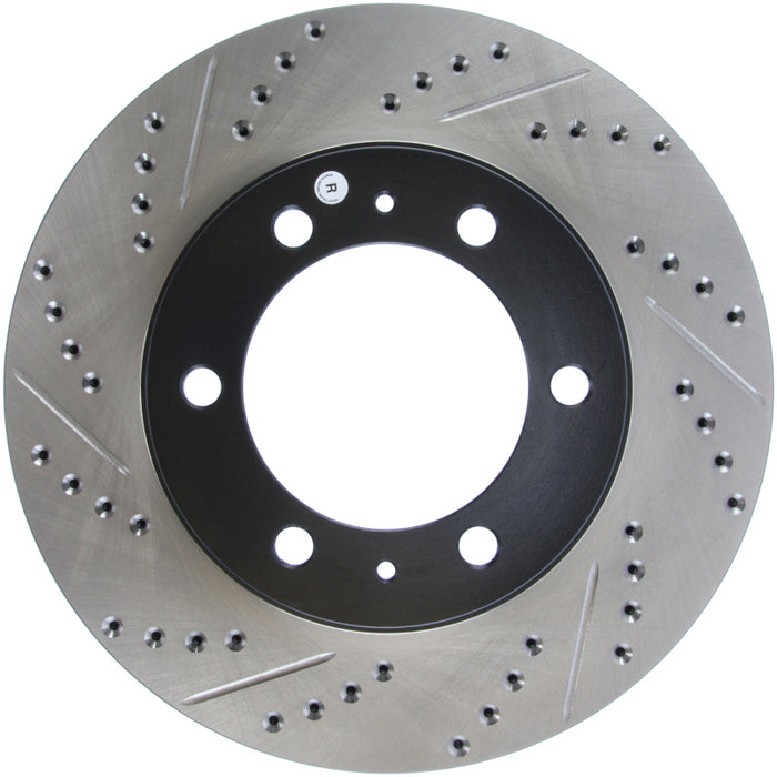 Stoptech 127.44129R StopTech 07-08 Toyota FJ Cruiser / 05-08 Tacoma (6 lug) / 03-08 4 Runner (319mm disc) SportStop Slo