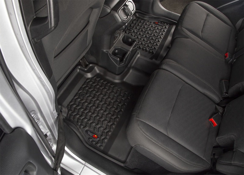 Rugged Ridge 12988.05 Floor Liner Front/Rear/Cargo Black 18-21 Jeep Wrangler JL 4 Dr (Excl. 4XE Models)