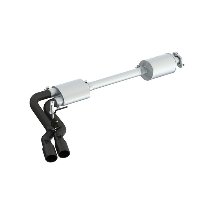 MBRP S5262BLK 15-20 Ford F150 Pre-Axle 4in OD Tips Dual Outlet 3in Black Coated Cat Back Exhaust