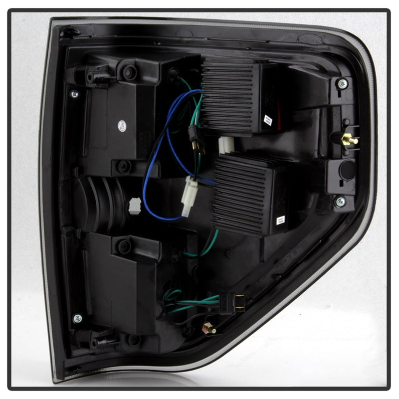 SPYDER 9042195 xTune 09-14 Ford F-150 Light Bar LED Tail Lights - Black Smoke (ALT-JH-FF15009-LBLED-BSM)