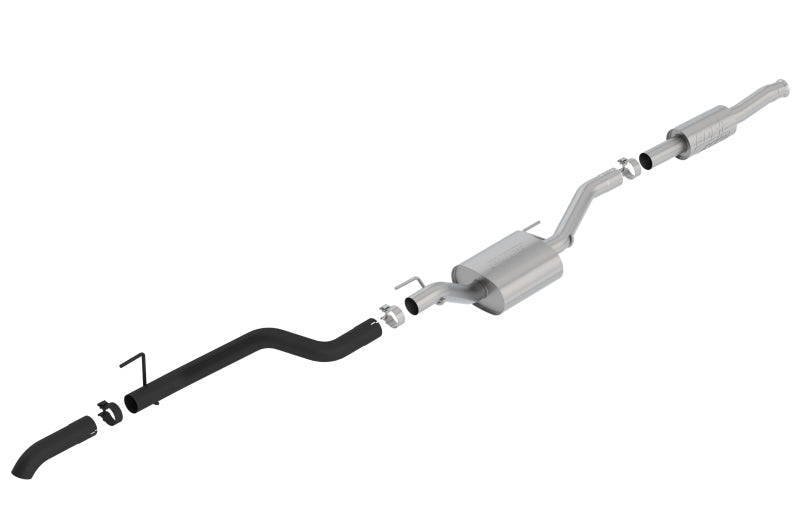 Borla 140810CB 2020 Jeep Gladiator JT 3.6L V6 AWD ATAK Climber Catback w/ Black Turndown Tip & Over-Axle