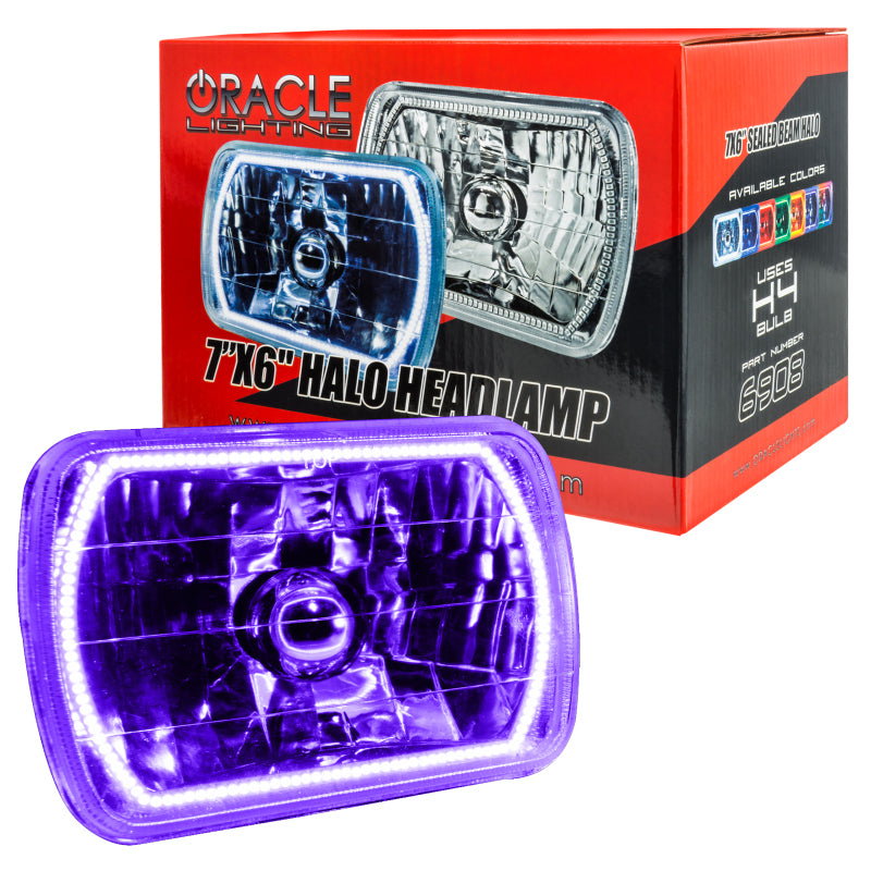 ORACLE Lighting 6908-007 Oracle Pre-Installed Lights 7x6 IN. Sealed Beam - UV/Purple Halo SEE WARRANTY