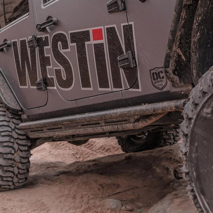 Westin 42-6015 /Snyper 07-17 Jeep Wrangler Unlimited Triple Tube Rock Rail Steps - Textured Black