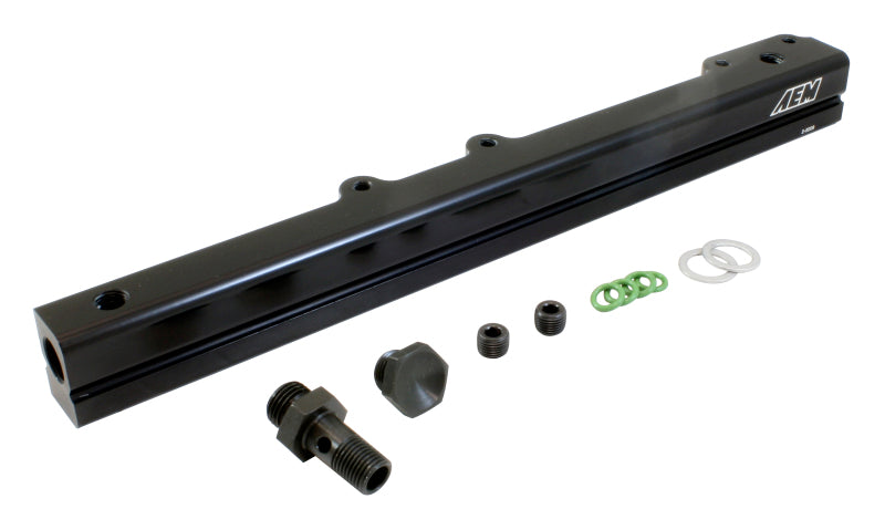 AEM 25-109BK 96-00 Civic CX/DX/LX/EX & 96-97 Del Sol S/Si Black Fuel Rail