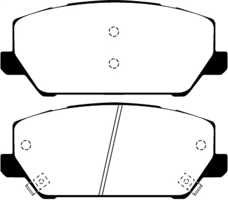 EBC DP42343R 2019+ Hyundai Veloster N (2nd Gen) 2.0L Turbo Yellowstuff Front Brake Pads