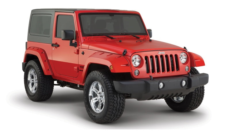 Bushwacker 10078-02 07-18 Jeep Wrangler Pocket Style Flares 2pc Fits 2-Door Sport Utility Only - Black