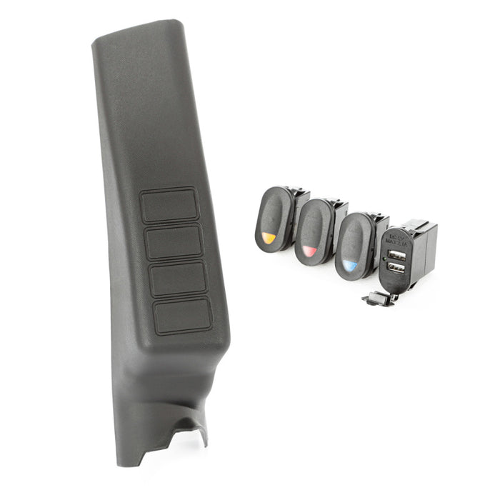 Rugged Ridge 17235.98 A-Pillar Pod Kit 3 Switch USB 11-18 JK/JKU