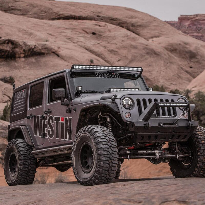 Westin 42-6015 /Snyper 07-17 Jeep Wrangler Unlimited Triple Tube Rock Rail Steps - Textured Black