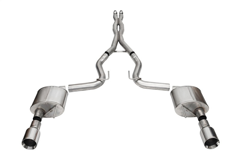 CORSA Performance 21251 Corsa 24+ Ford Mustang GT Xtreme CatBack Exhaust Sys 3.0in Dual Rear Exit w/4.5in Straight Cut Tips