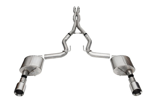 CORSA Performance 21251 Corsa 24+ Ford Mustang GT Xtreme CatBack Exhaust Sys 3.0in Dual Rear Exit w/4.5in Straight Cut Tips