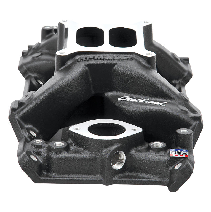 Edelbrock EDE75763 SBM Performer RPM A/G Manifold - Black Finish