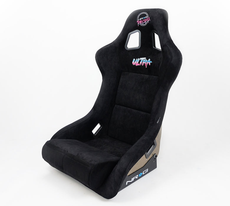 NRG FRP-302BK-ULTRA FRP Bucket Seat ULTRA Edition - Large (Black Alcantara/Gold Glitter Back)