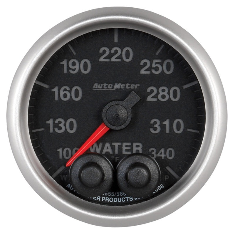 AutoMeter 5655 Autometer Elite 52mm 100-340 Deg F Water Temperature Peak and Warn Gauge w/ Electonic Control