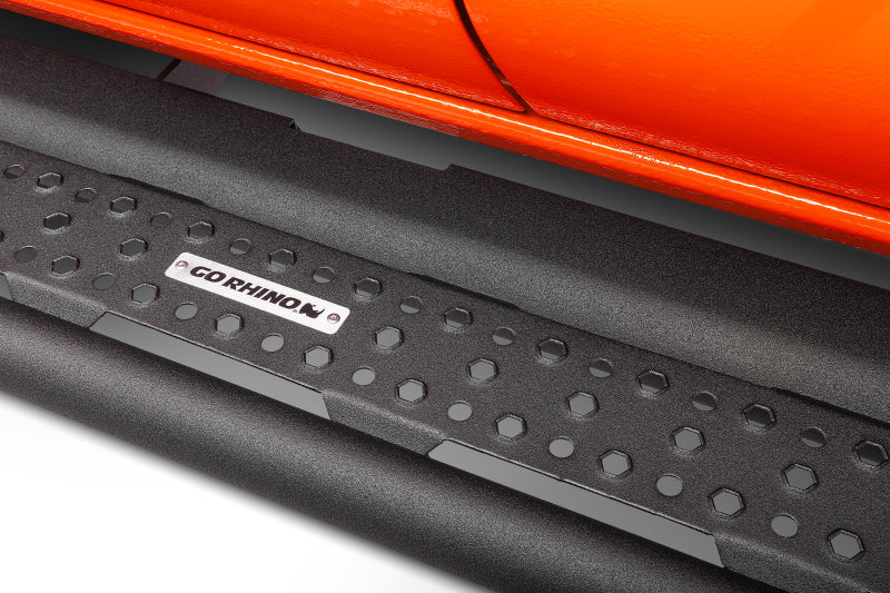 Go Rhino D6410000T Dominator Extreme D6 SideSteps - Tex Blk - 4in Drop Down Steps (Pair)