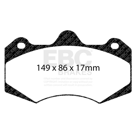 EBC DP5042NDX 01-04 Aston Martin Vanquish 5.9 (AP Caliper) Bluestuff Front Brake Pads