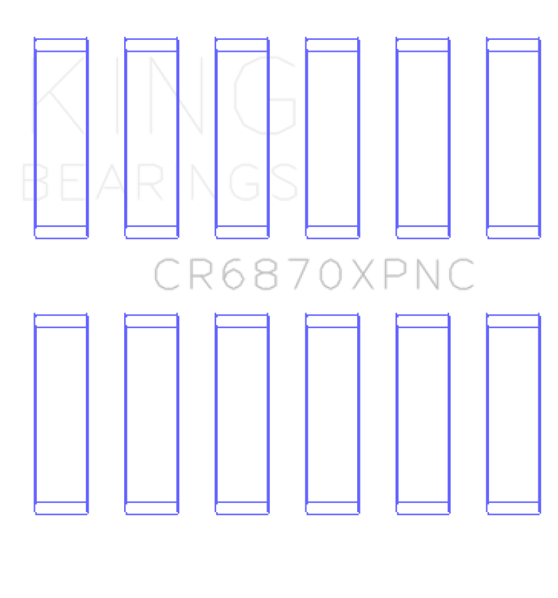 King Engine Bearings CR6870XPNC0.25 Nissan VR38DETT pMaxKote Performance Con Rod Bearing Set - Size +0.25mm