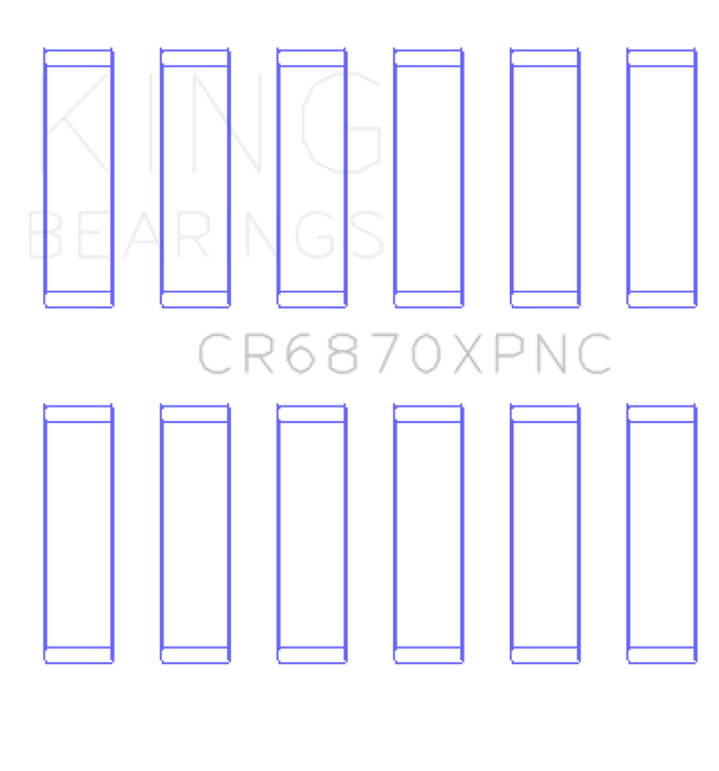King Engine Bearings CR6870XPNC0.25 Nissan VR38DETT pMaxKote Performance Con Rod Bearing Set - Size +0.25mm