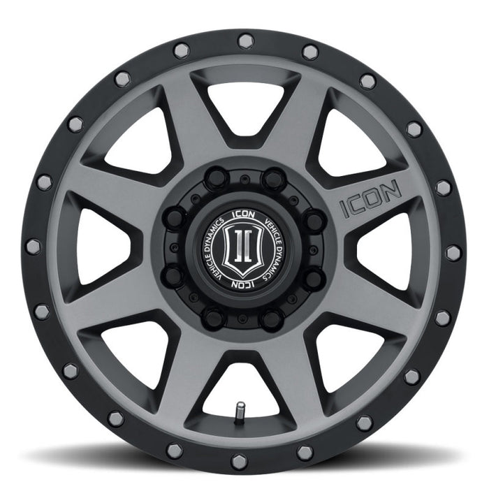 ICON 1818908152TT Rebound HD 18x9 8x170 6mm Offset 5.25in BS 125mm Bore Titanium Wheel