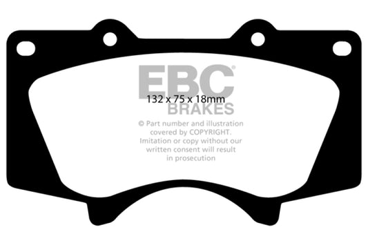 EBC ED91657 10+ Lexus GX460 4.6 Extra Duty Front Brake Pads