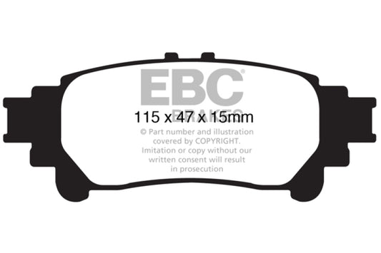 EBC DP41850R 13+ Lexus GS350 3.5 RWD Yellowstuff Rear Brake Pads