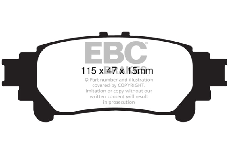 EBC DP61850 10+ Lexus RX350 3.5 (Japan) Greenstuff Rear Brake Pads