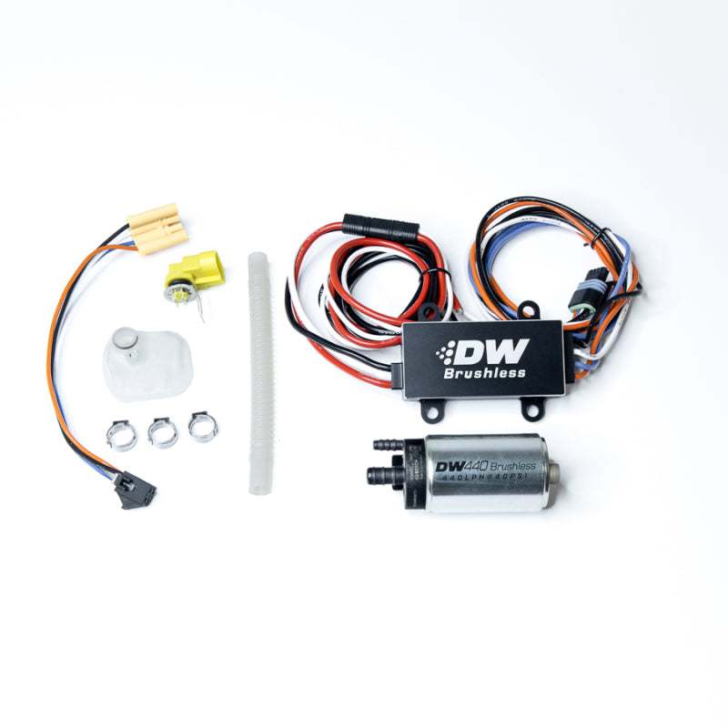 DeatschWerks 9-441-C102-0904 04-08 Mazda RX-8 440lph In-Tank Brushless Fuel Pump w/9-0904 Instl Kit/C102 Controller