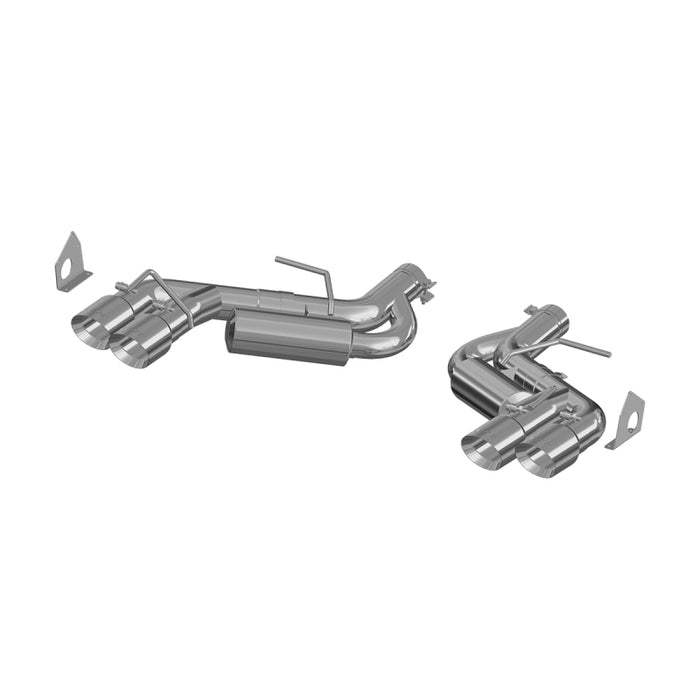 MBRP S7036AL 2016-2024 Chevy Camaro 6.2L w/ NPP 3in Alum Race Dual Axle Back w/ 4in Quad Polished Tips
