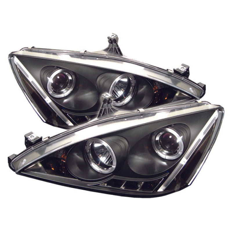 SPYDER 5010636 Spyder Honda Accord 03-07 Projector Headlights LED Halo Amber Reflector LED Blk PRO-YD-HA03-AM-BK