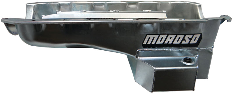 Moroso 20420 Chevrolet Big Block Mark IV/GM A Body Road Race Baffled Wet Sump 6.5qt 8in Steel Oil Pan