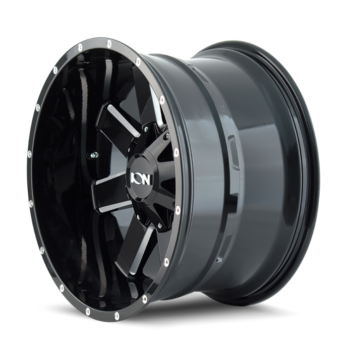 ION Wheels 141-7937M ION Type 141 17x9 / 6x135 BP / -12mm Offset / 106mm Hub Gloss Black Milled Wheel