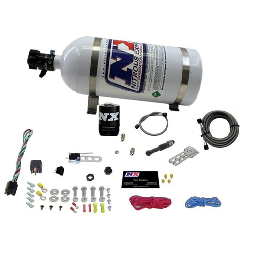 Nitrous Express 21000-10 Dry EFI Single Nozzle Nitrous Kit (35-150HP) w/10lb Bottle