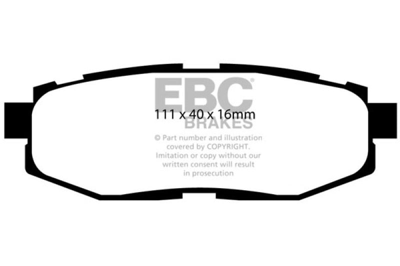 EBC DP21758 12+ Scion FR-S 2 Greenstuff Rear Brake Pads