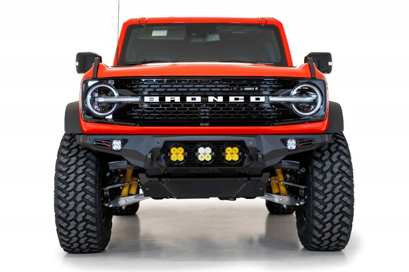 Addictive Desert Designs F230194120103 21-22 Ford Bronco Bomber Front Bumper (w/ 3 Baja Designs LP4 Mounts)