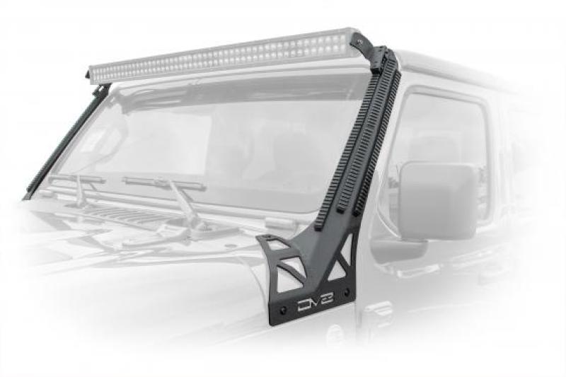 DV8 Offroad D-JL-190052-PIL 2018+ JL/Gladiator Picatinny Rail A-Pillar Pod LED Light Mount