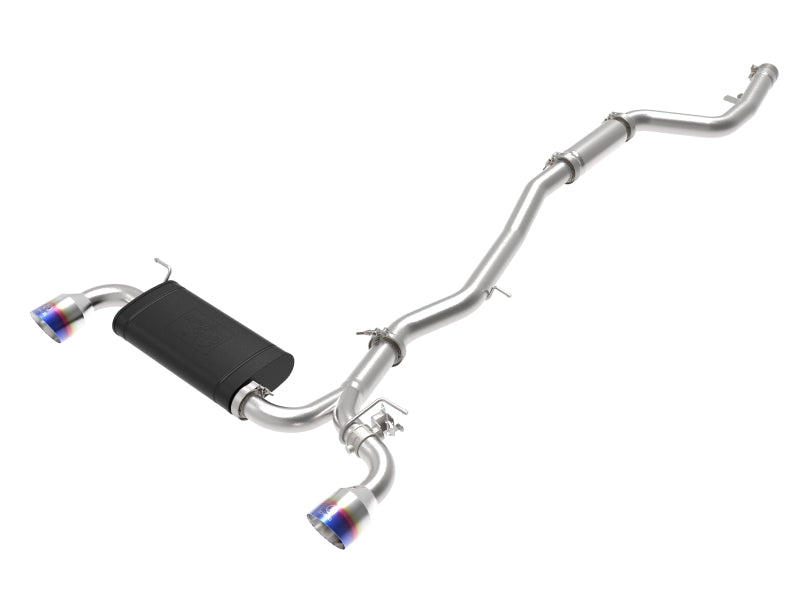 aFe 49-36043-L POWER Takeda 2020 Toyota Supra L6-3.0L (t) 3in-2.5in 304 SS CB Exhaust Blue Flame Tips