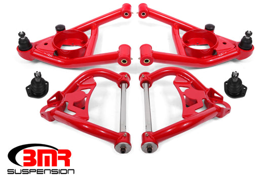 BMR Suspension AA033R BMR 64-72 A-Body Upper And Lower A-Arm Kit - Red