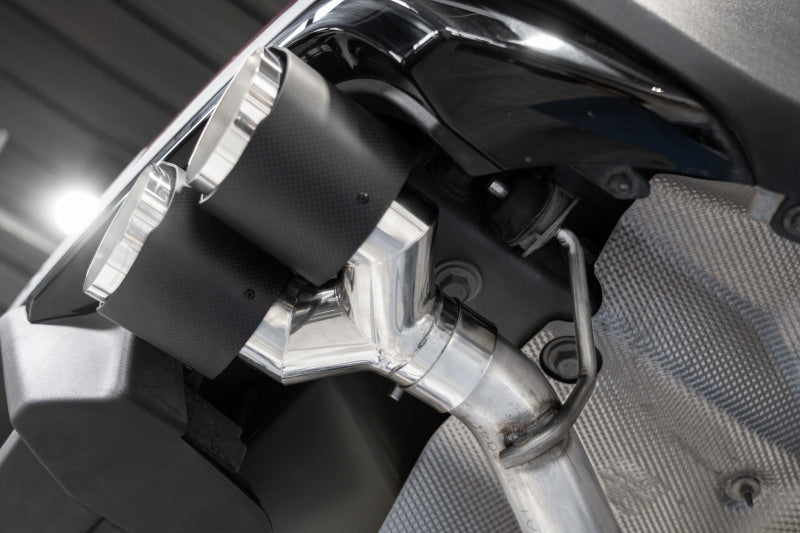 MBRP S52033CF 20-21 Ford Explorer ST 3.0L EcoBoost Dual Rear Exit Axle Back w/ Quad Carbon Fiber Tips - T304