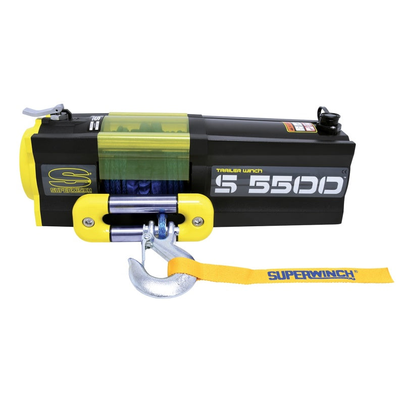 Superwinch 1455201 5500 LBS 12V DC 1/4in x 60ft Synthetic Rope S5500 Winch