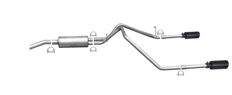 Gibson 66565B 11-18 RAM 1500 Big Horn 5.7L 2.25in Cat-Back Dual Split Exhaust - Black Elite