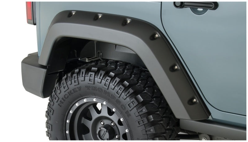 Bushwacker 10080-02 07-18 Jeep Wrangler Unlimited Pocket Style Flares 2pc 4-Door Sport Utility Only - Black