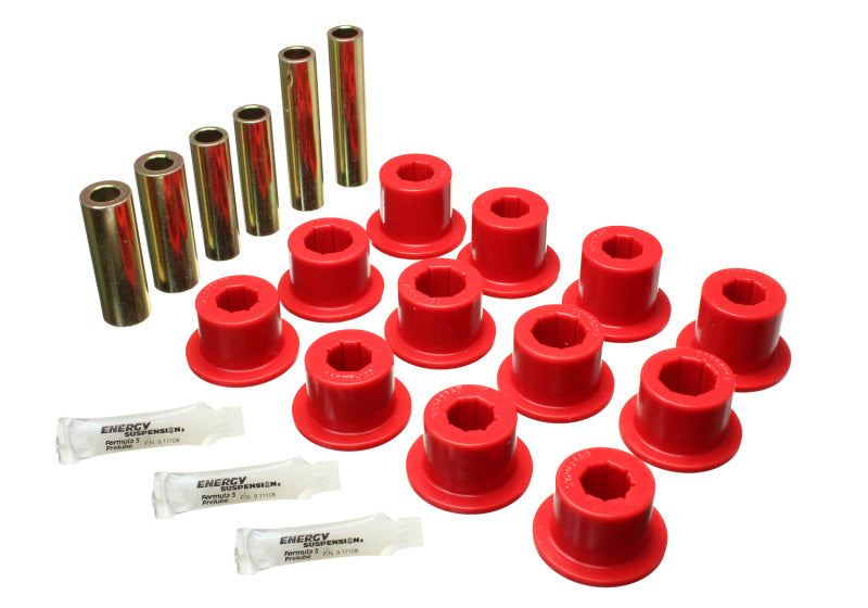 Energy Suspension 8.2117R 07-21 Toyota Tundra Red Rear Leaf Spring Shackle Bushing Set