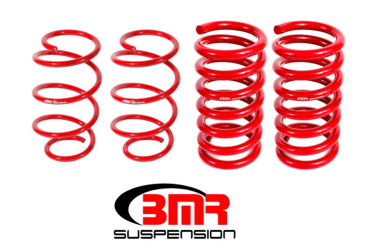 BMR Suspension SP086R BMR 15-17 S550 Mustang Drag Version Lowering Springs (Set Of 4) - Red